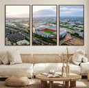 Old Trafford Manchester United Stadium Wall Art Canvas Print