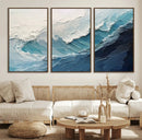Ocean Wave Canvas Wall Art Print – Coastal Living Room Large