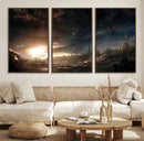 Avengers Planet Wall Art Canvas Print