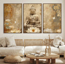 Buddha Wall Art Canvas Print, Buddha Meditation Room Decor,