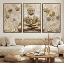Serene Buddha Wall Art | Yoga Room Decor and Meditation Wall
