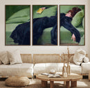 Decadent Girl by Ramon Casas Wall Art Canvas Print, Framed