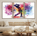 Colorful Golfer Swing Wall Art Canvas Print - Ready to Hang, by MyGreatCanvas | Canvas Wall Art Prints | Photo Prints & Wall Decor