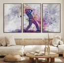 Watercolor Golf Swing Wall Art Canvas Print | Vibrant