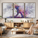 Watercolor Golf Swing Wall Art Canvas Print | Vibrant