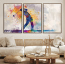 Watercolor Golf Swing Wall Art Canvas Print | Vibrant