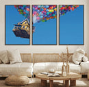 Carl Fredricksen, Up Movie Wall Art, Balloons Wall Art, Air