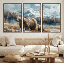 Bear and Baby Bear Wall Art Canvas Print