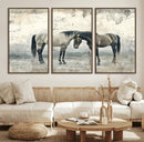 Chines Style Majestic Horses Wall Art | Ready to Hang and