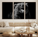 Bear Canvas Print | Wildlife Wall Art for Cabin Decor |