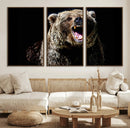 Grizzly Bear Canvas Print | Wildlife Wall Art for Cabin by MyGreatCanvas | Canvas Wall Art Prints | Photo Prints & Wall Decor