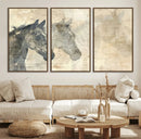 Abstract Horse Canvas Print | Modern Farmhouse Wall Art |