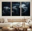 Jellyfish Wall Art Canvas Print, Elegant Wall Decor