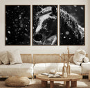 Winter Horse Wall Art | Black and White Horse Print | Ready by MyGreatCanvas | Canvas Wall Art Prints | Photo Prints & Wall Decor