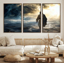 Jesus Walking Water Wall Art – Inspirational Christian