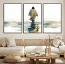 Watercolor Jesus Walking on Water Canvas Print, Christian by MyGreatCanvas | Canvas Wall Art Prints | Photo Prints & Wall Decor