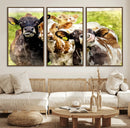 Curious Cows Farmhouse Wall Art | Ready to Hang and Framed by MyGreatCanvas | Canvas Wall Art Prints | Photo Prints & Wall Decor