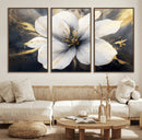 White Flower Wall Art Canvas Print | Ready to Hang |
