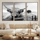 Scottish Highland Cow Wall Art | Rustic Farmhouse Décor |