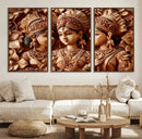 Indian Woman Statue Wall Art Canvas Print