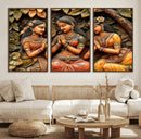Indian Woman Statue Wall Art Canvas Print
