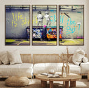 Banksy Life is Short Wall Art - Iconic Graffiti Art on by MyGreatCanvas | Canvas Wall Art Prints | Photo Prints & Wall Decor