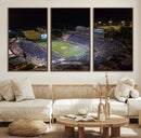 Duke University Blue Devils Football Print Canvas - Durham