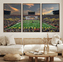 University of Michigan Wolverines Print Canvas, Football