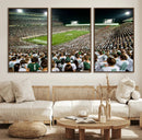 Michigan State Spartans Football Canvas Print - East Lansing