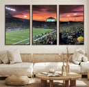 Eugene Autzen Stadium Canvas Wall Art Print – Sunset Over