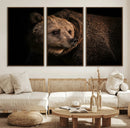 Wild Grizzly 399 Bear Canvas Wall Art Print, Bear Animal by MyGreatCanvas | Canvas Wall Art Prints | Photo Prints & Wall Decor