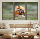Heartwarming Fox and Baby Cub Wall Art | Ready to Hang