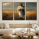 Jesus Shepherd Wall Art | Ready to Hang Triptych Canvas of