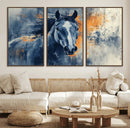 Abstract Blue Horse Wall Art Print Canvas | Horse Wall Art by MyGreatCanvas | Canvas Wall Art Prints | Photo Prints & Wall Decor