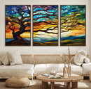 Mosaic Tree Wall Art | Ready to Hang Stained Glass Style