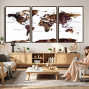 World Map Canvas Print – Detailed Map of the World Wall Art