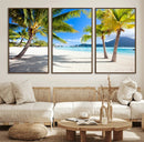 Blue Beach and Sea Wall Art Canvas Print by MyGreatCanvas | Canvas Wall Art Prints | Photo Prints & Wall Decor
