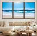 Wall Art Canvas Print Shiny Blue Sea and Beach by MyGreatCanvas | Canvas Wall Art Prints | Photo Prints & Wall Decor