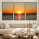 Golden Horizon Sunset Over Ocean Wall Art Canvas Print – by MyGreatCanvas | Canvas Wall Art Prints | Photo Prints & Wall Decor