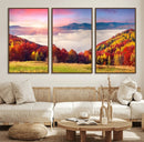 Autumn Mountain Foggy Landscape Wall Art Canvas Print | by MyGreatCanvas | Canvas Wall Art Prints | Photo Prints & Wall Decor