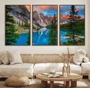 Canadian Rockies Moraine Lake Wall Art Canvas Print, Pine