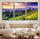 Green Hills and Sunset Wall Art Print - Scenic Landscape by MyGreatCanvas | Canvas Wall Art Prints | Photo Prints & Wall Decor