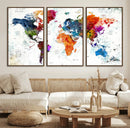 World Map Canvas Print – Framed Travel Map Wall Art for by MyGreatCanvas | Canvas Wall Art Prints | Photo Prints & Wall Decor