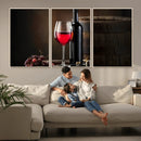 Red Wine and Bottle Canvas Print