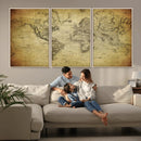 Push Pin World Map Canvas Print – Travel Tracker Wall Art