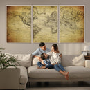 Push Pin World Map Canvas Print – Travel Tracker Wall Art