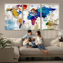 World Map Canvas Print – Framed Travel Map Wall Art for by MyGreatCanvas | Canvas Wall Art Prints | Photo Prints & Wall Decor