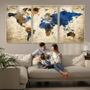 World Map Canvas Print – Detailed Map of the World Wall Art by MyGreatCanvas | Canvas Wall Art Prints | Photo Prints & Wall Decor