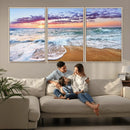 Coastal Sunset Art Beach Canvas Wall Art Print | Ocean Waves by MyGreatCanvas | Canvas Wall Art Prints | Photo Prints & Wall Decor