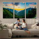 Green Forest Wall Art Canvas Print